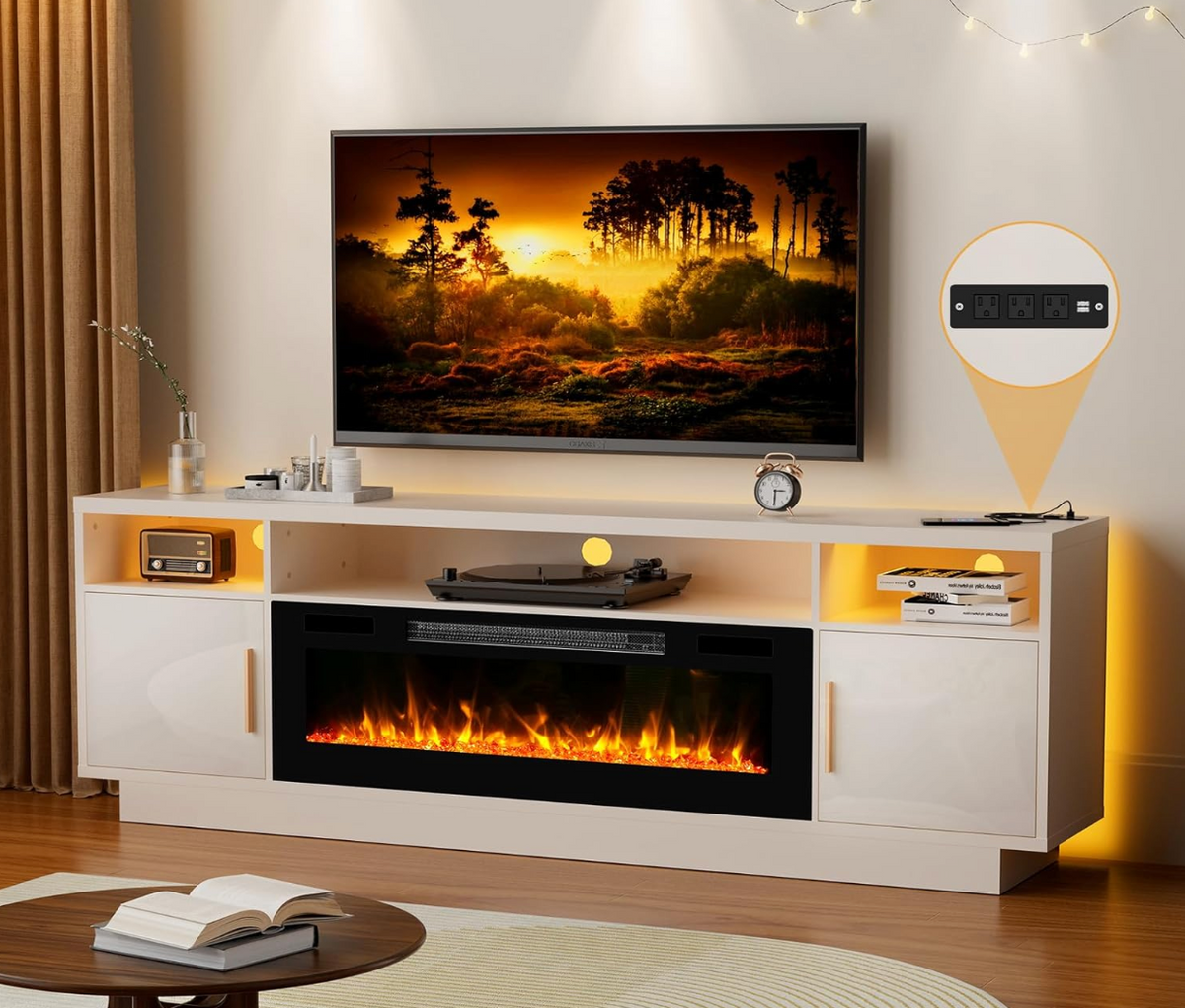 Realistic Fireplace Tv Stands LivingSpace Gear