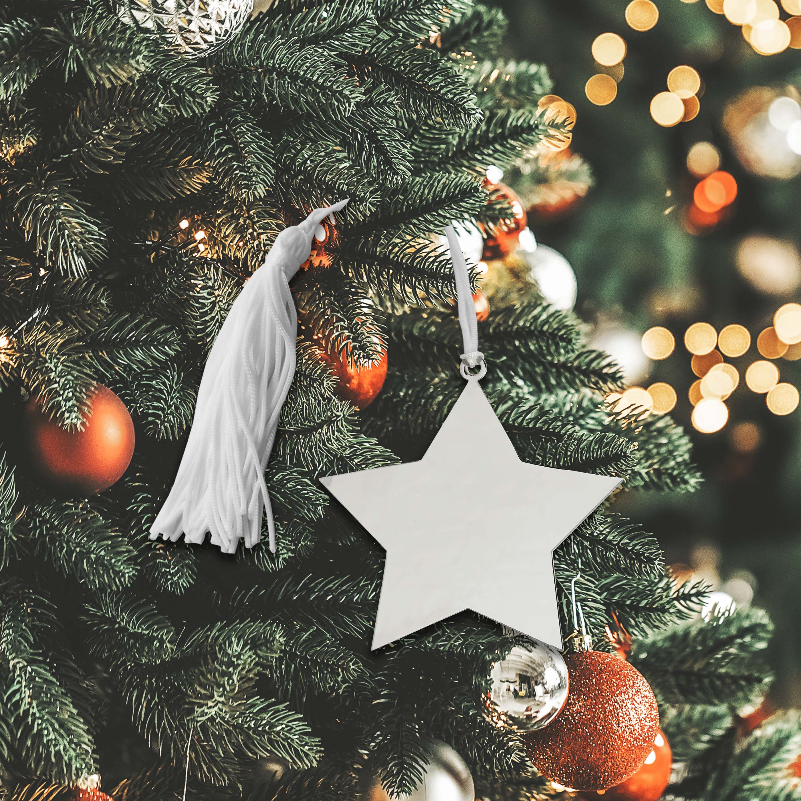 Star Ornament With White Tassel