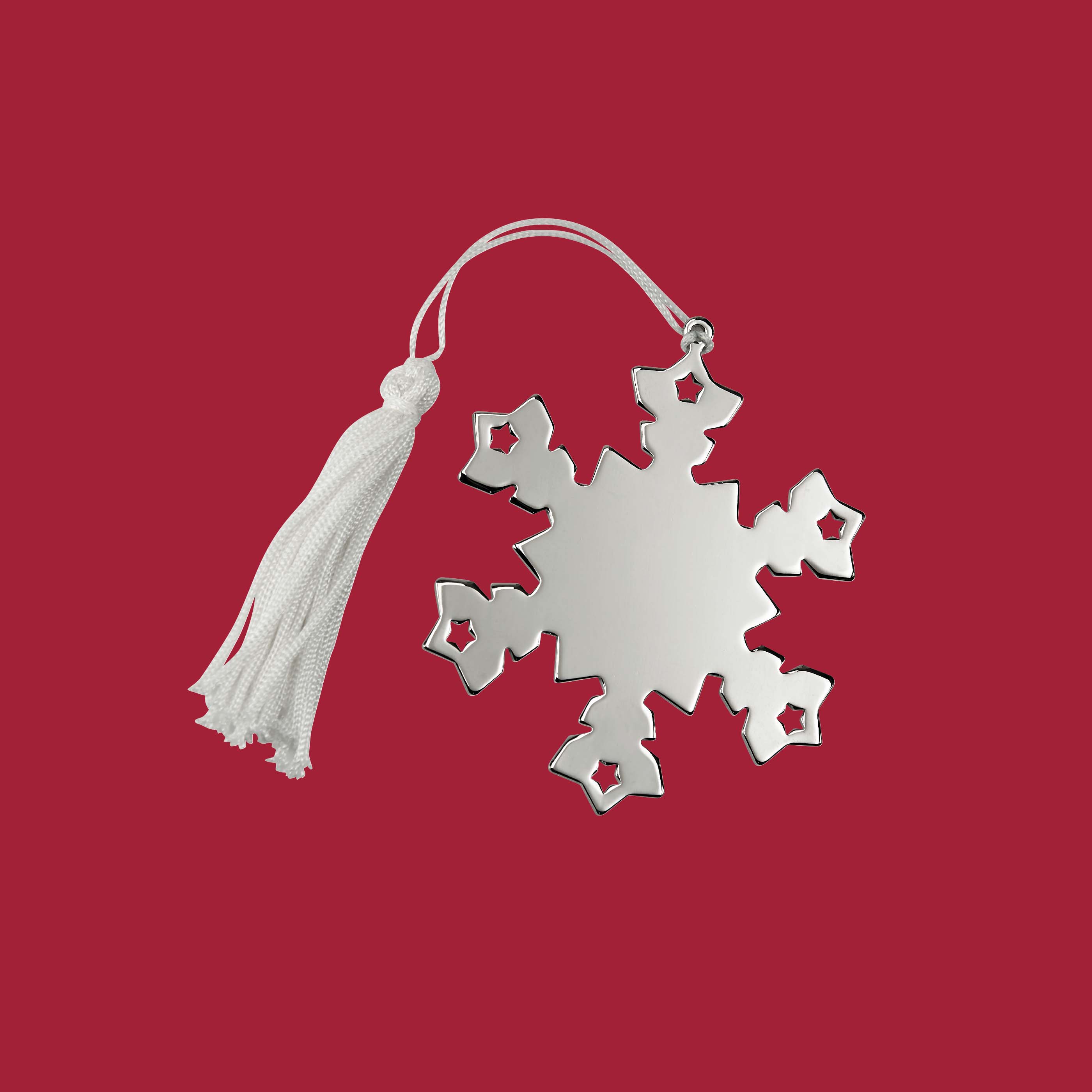 Snowflake Ornament with White Tassel