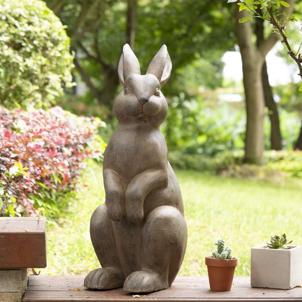 Standing Rabbit Garden Statue