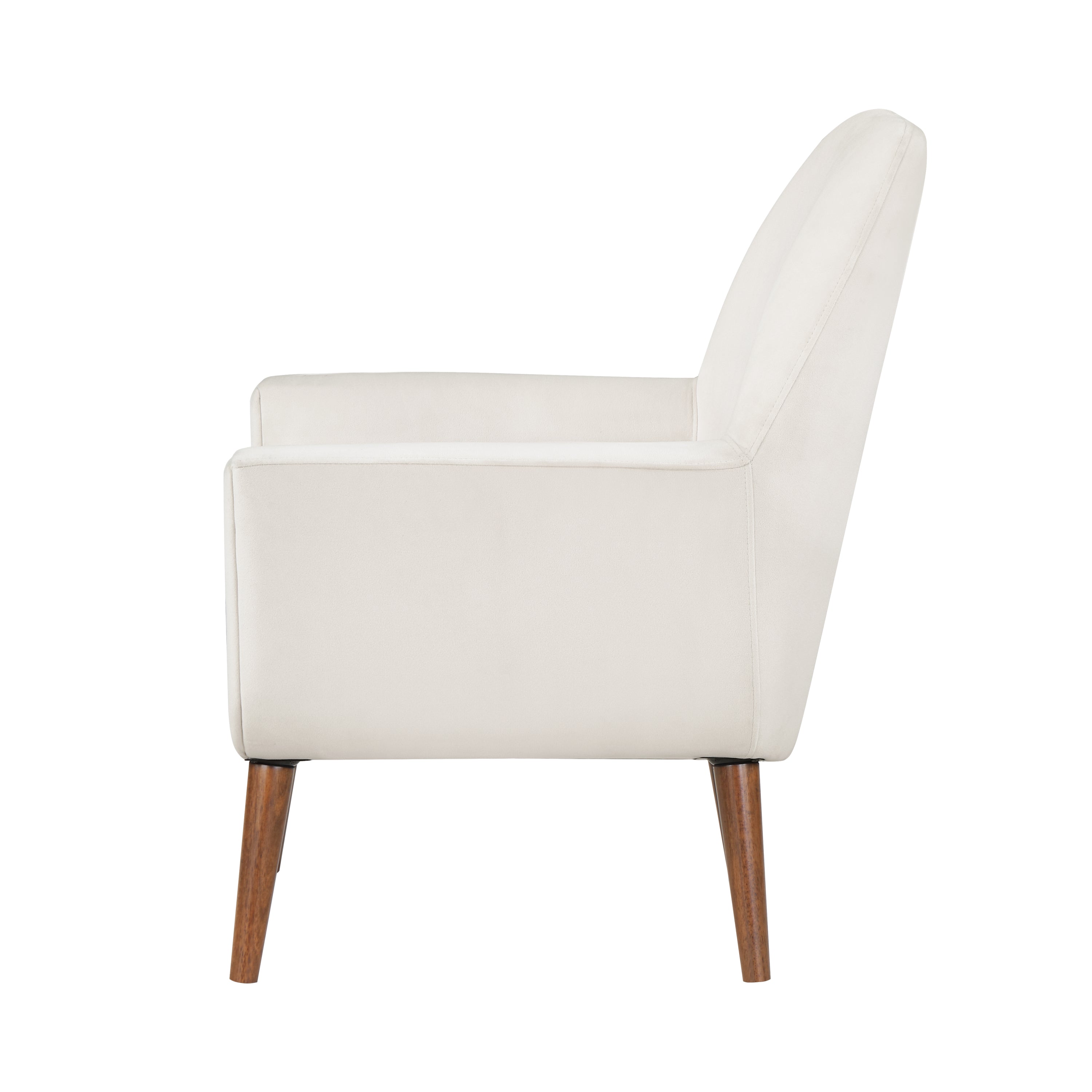 Astrid Mid-Century Sea Oat Velvet Arm Chair