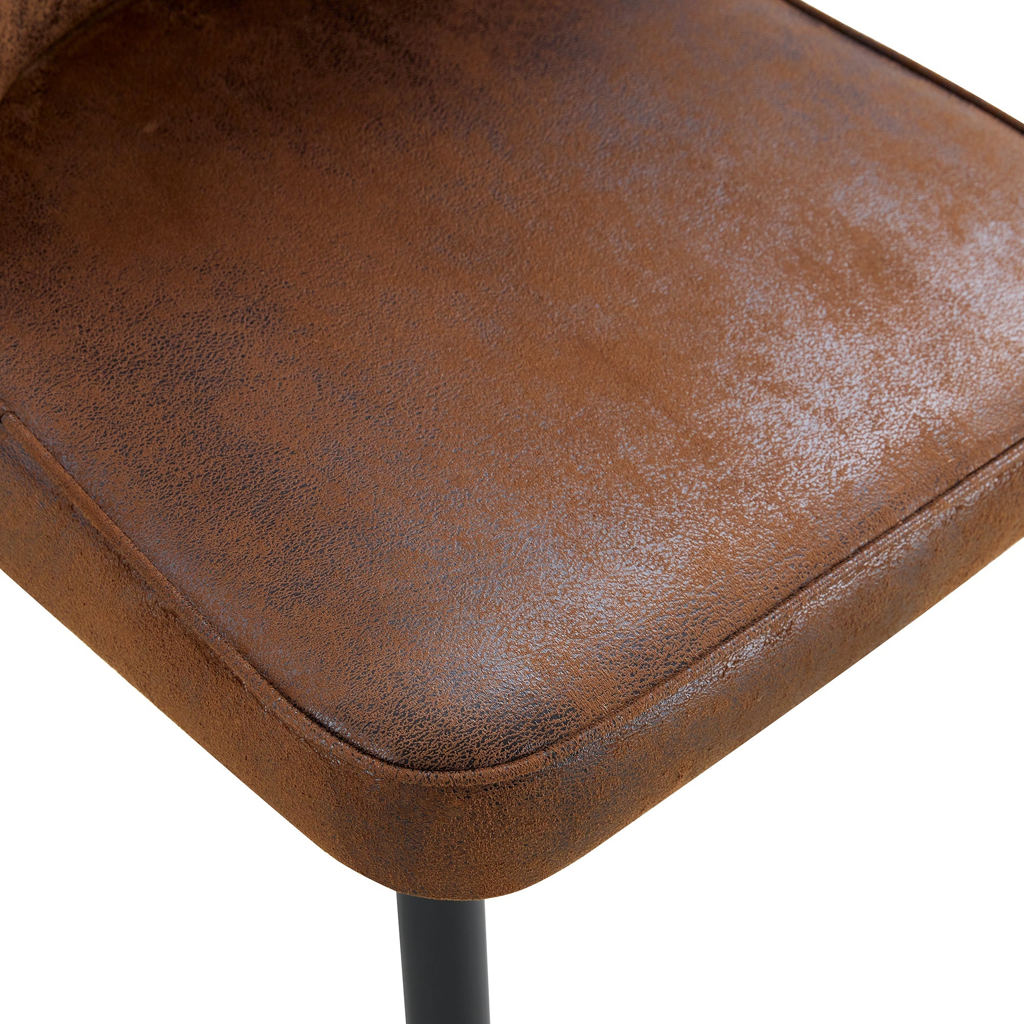 Brown Suede-like Velvet Dining Chair (Set of Four)