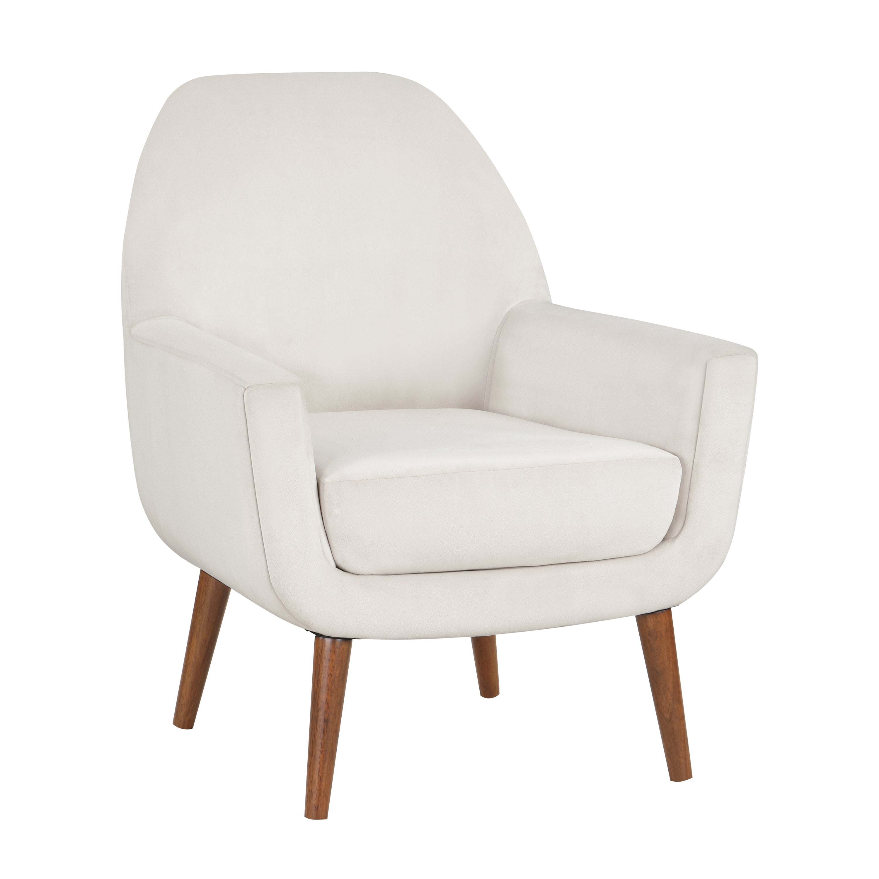 Astrid Mid-Century Sea Oat Velvet Arm Chair