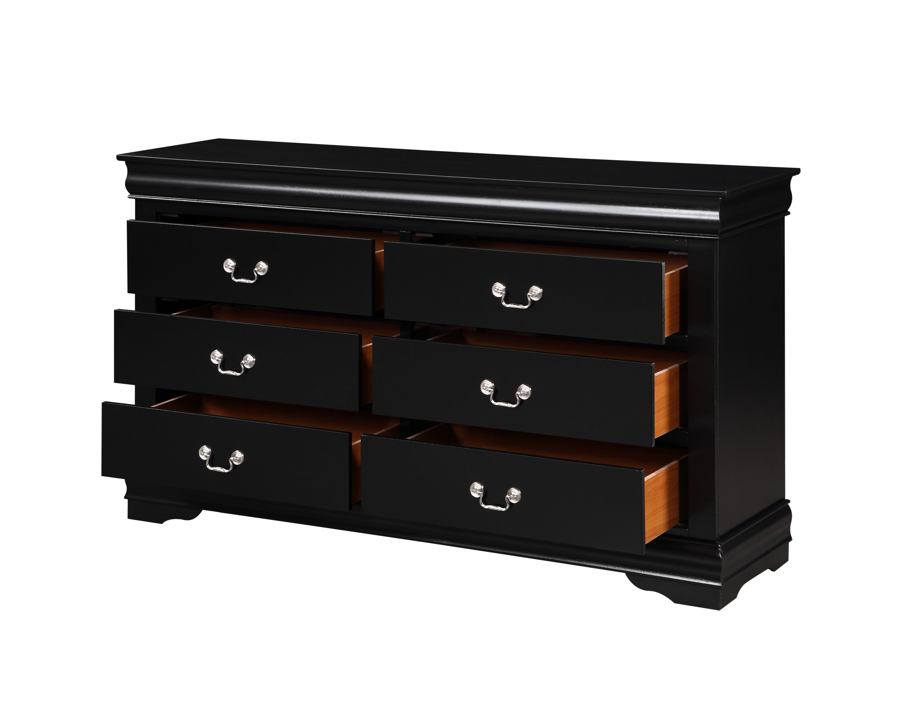 Louis Philippe Black Finish Dresser