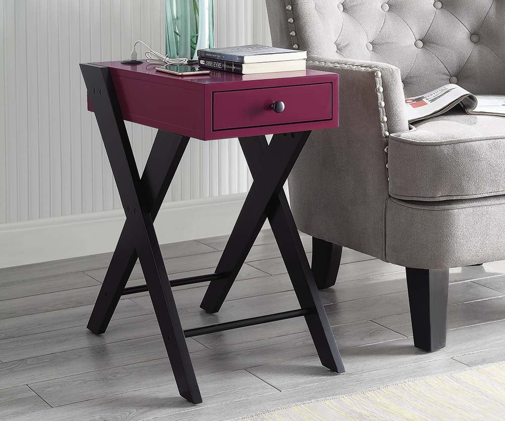 Fierce Accent Table with Built-in USB Port