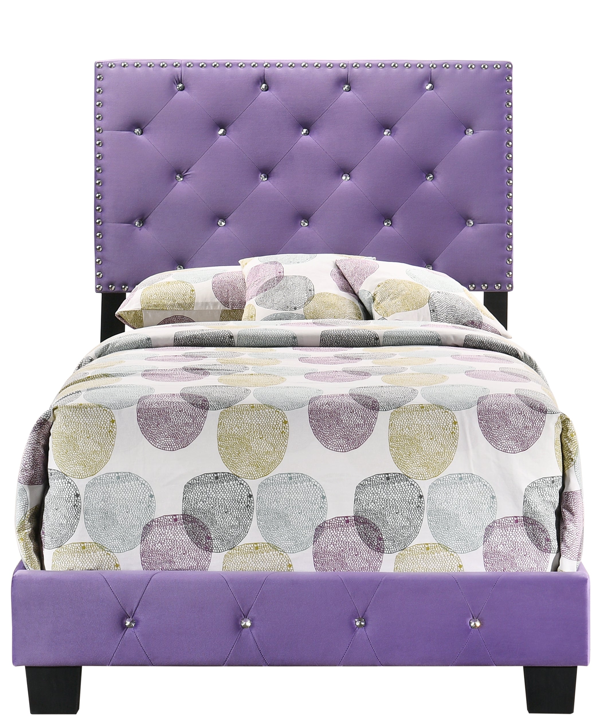 Glory Furniture Suffolk G1402-TB-UP Twin Bed , PURPLE