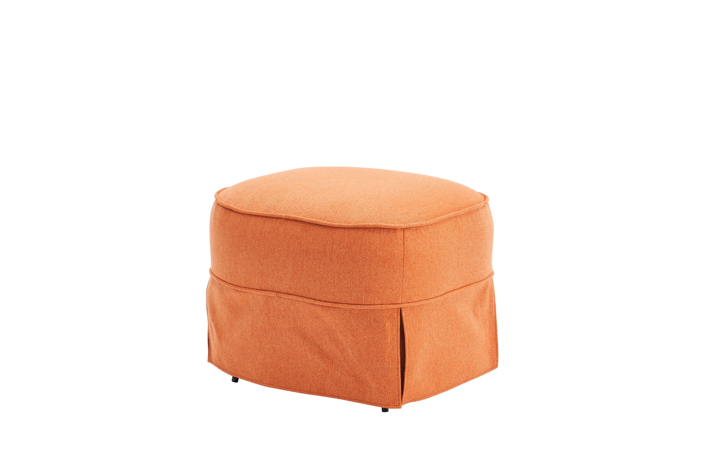 Swivel Barrel Chair With Ottoman, Swivel Accent Chairs Armchair  (Orange)