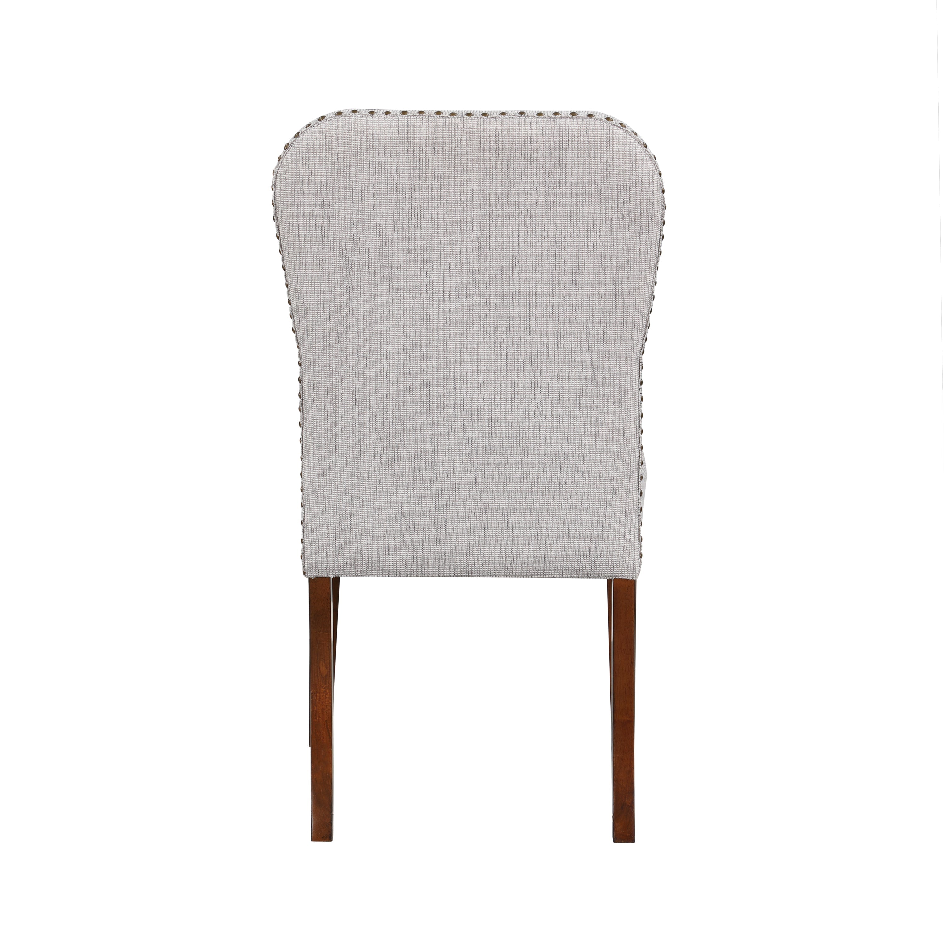 Sophia Sea Oat Dining Chair in Performance Fabric with Nail Heads - Set of 2