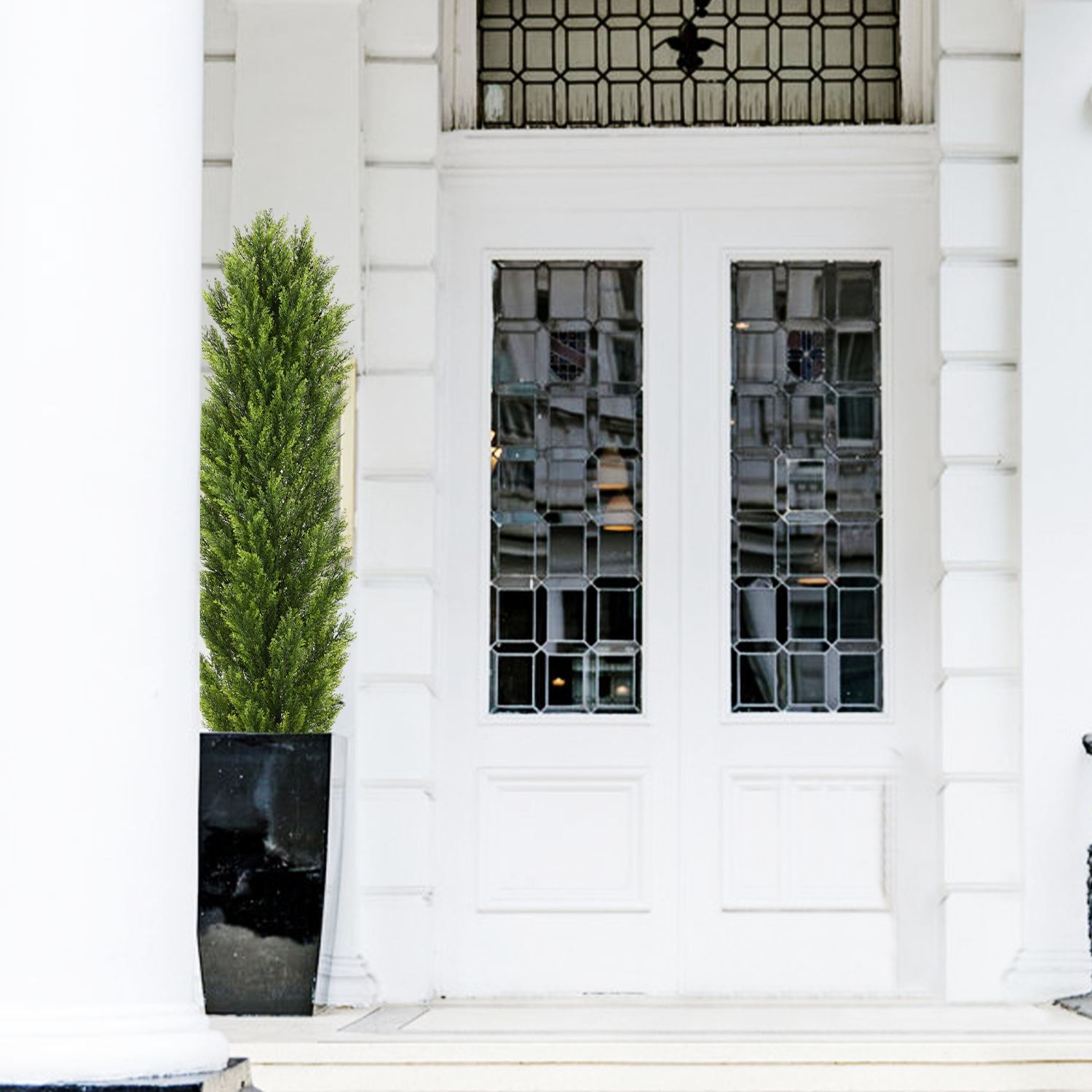 Faux Boxwood Pine Greenery Trees -Cedar Cypress Plants