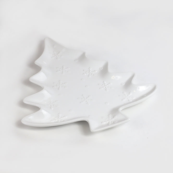 Winterfest Christmas Tree Serving Dish