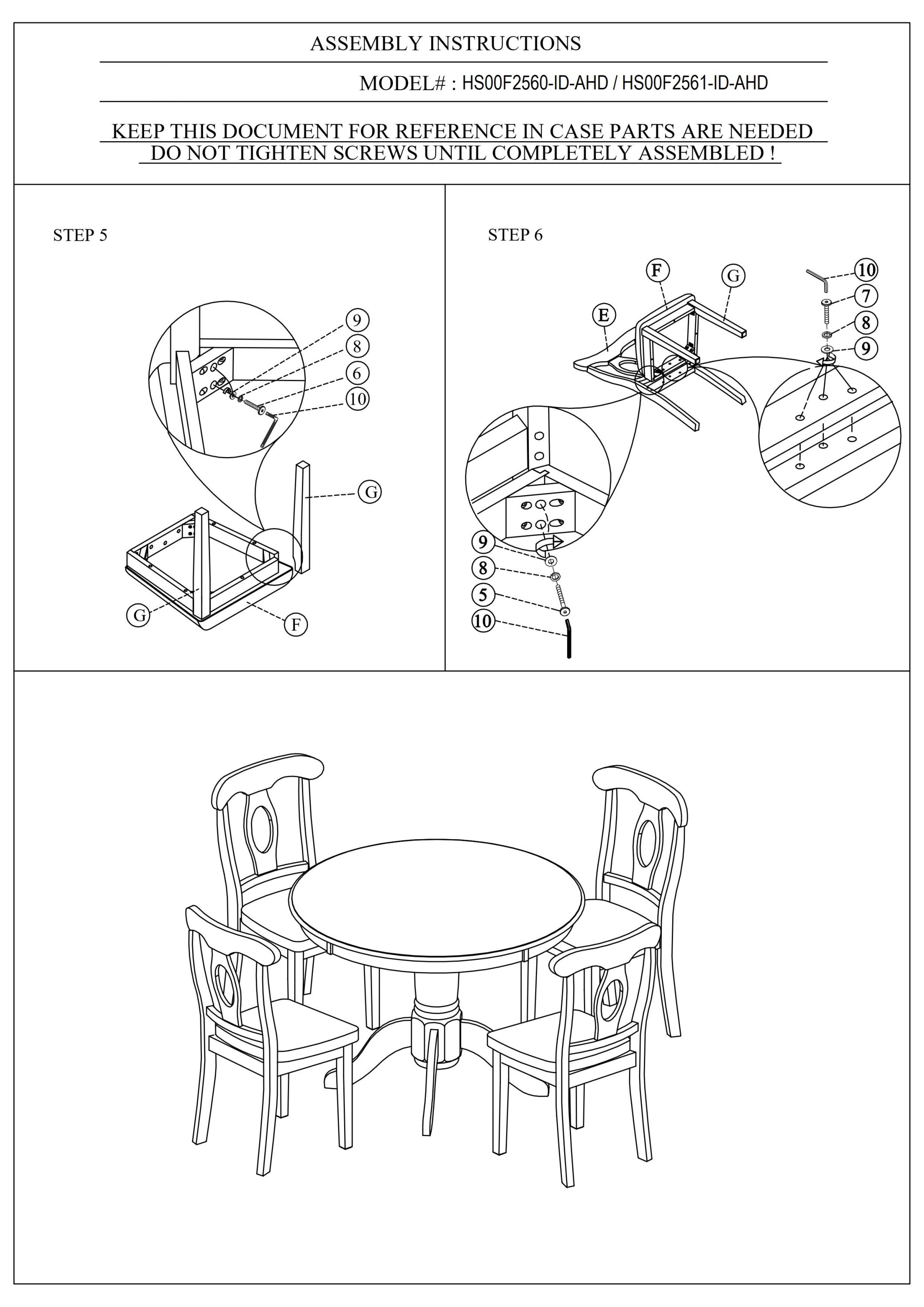 Black 5-Piece Dining Set with Round Pedestal Table