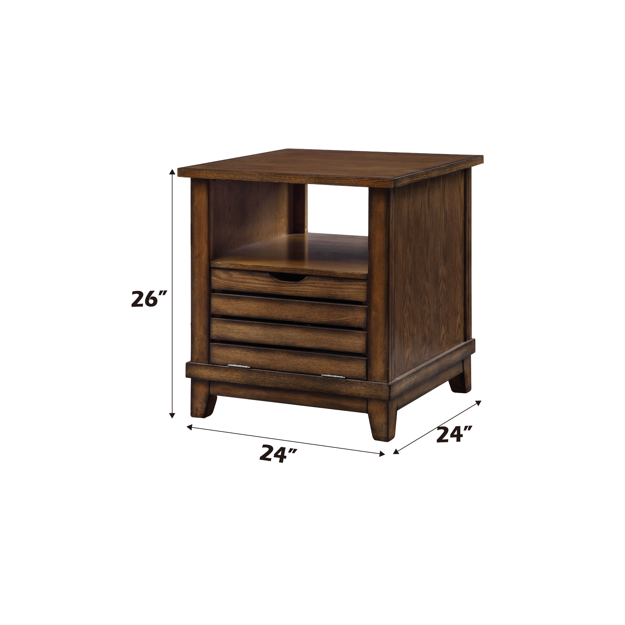 Gabriella Oak Finish End Table