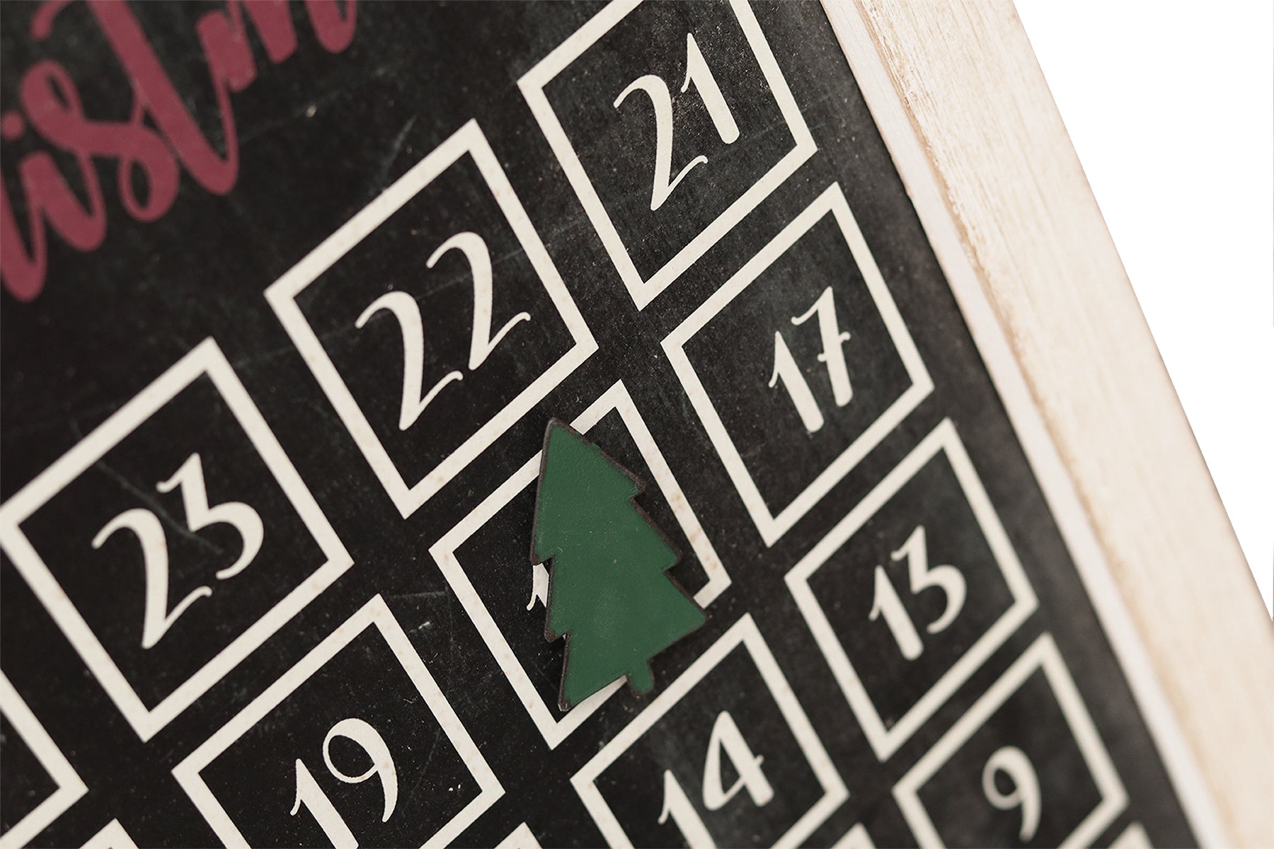 24 Days Countdown to Christmas Decor,Wood Advent Calendar