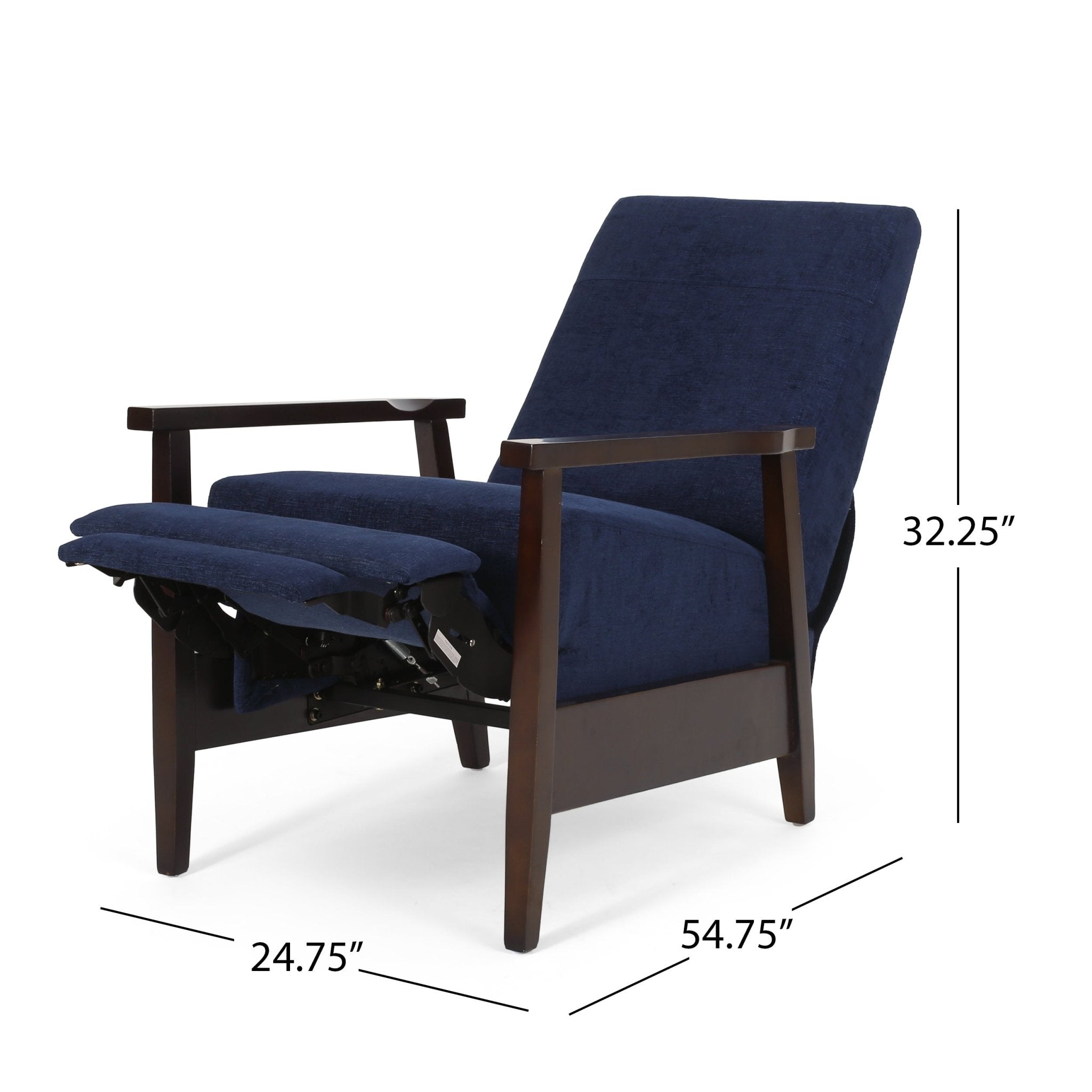 24.75'' Wide Wood Hand Manual Club Recliner