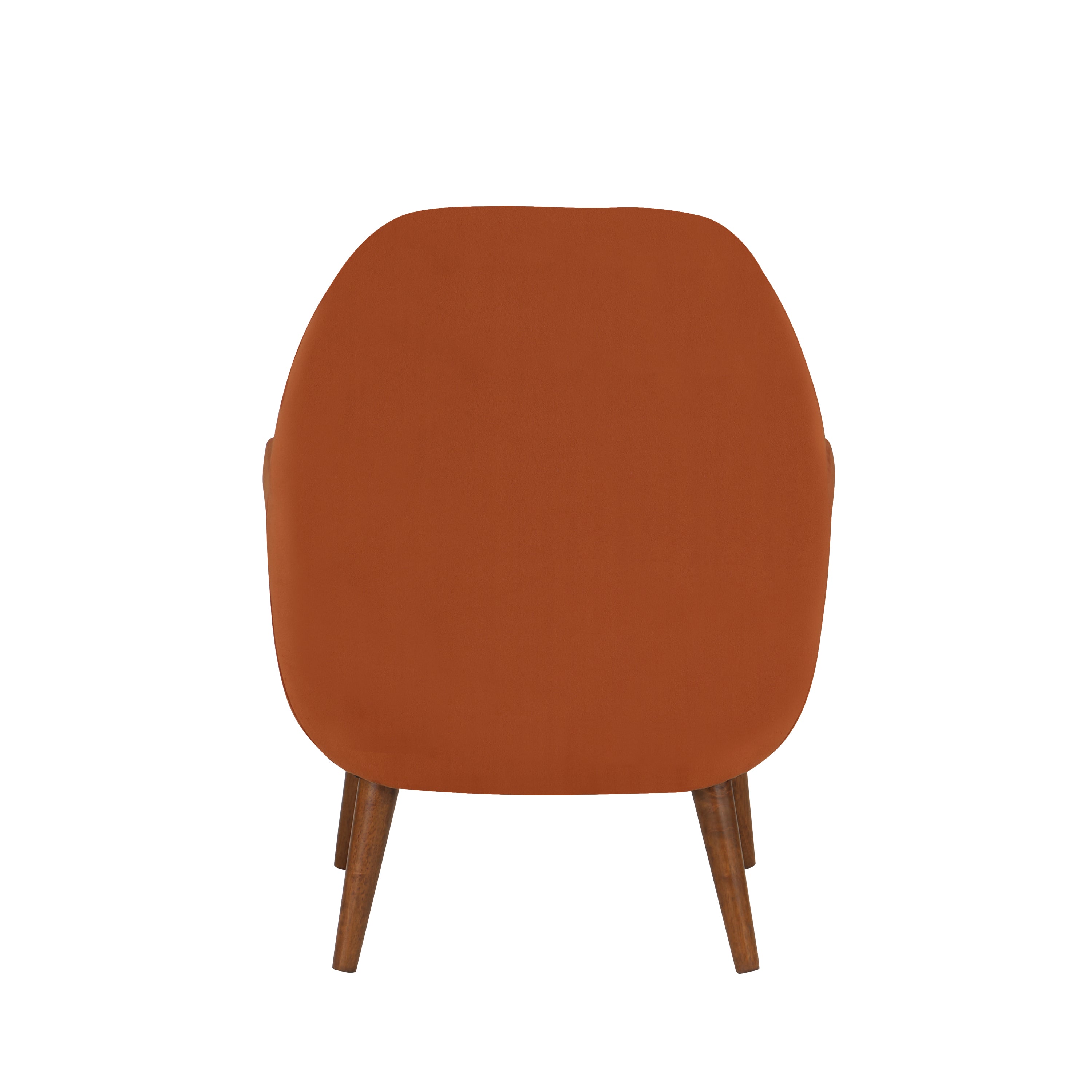 Astrid Mid-Century Burnt Orange Velvet Arm Chair