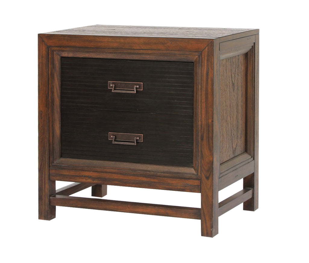 TM HOME 2-drawer Nightstand, Two-Tone Finish