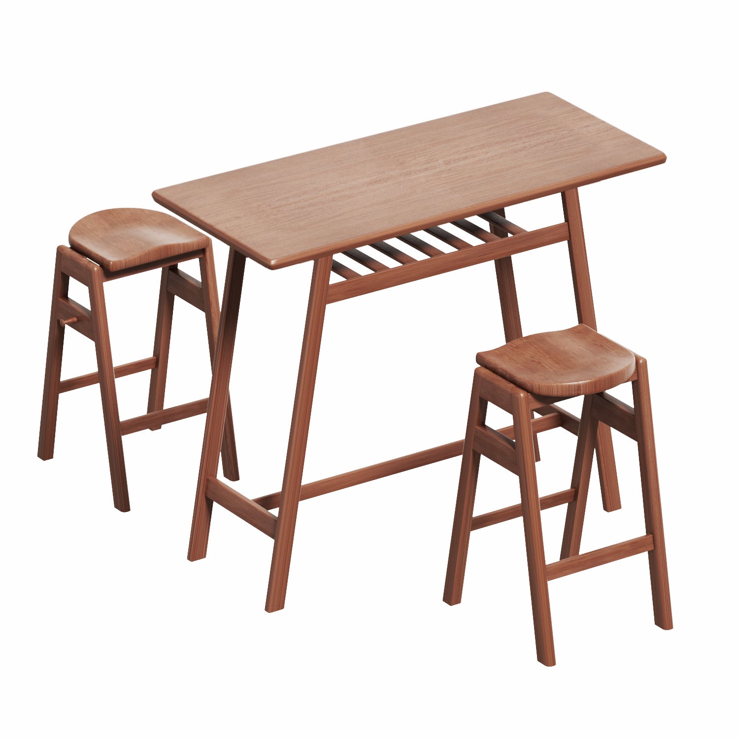 3 PCS Pub Dining Set Retro Bar Table
