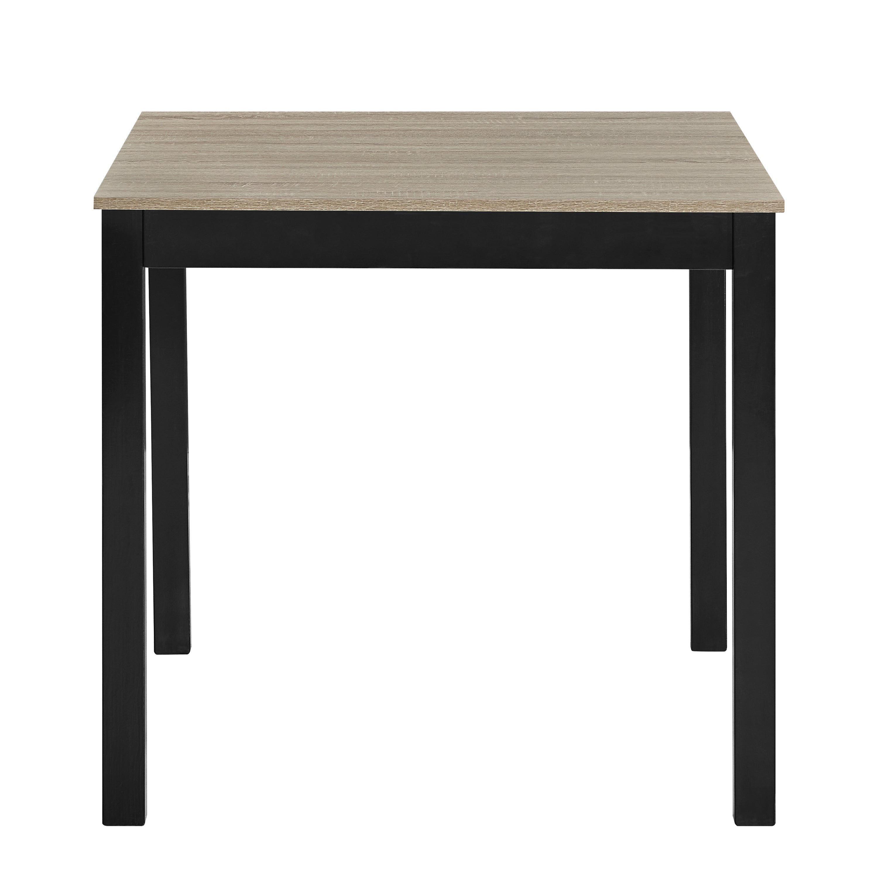 5pc Dining Set Rectangular Table Gray Chairs Two-Tone Finish