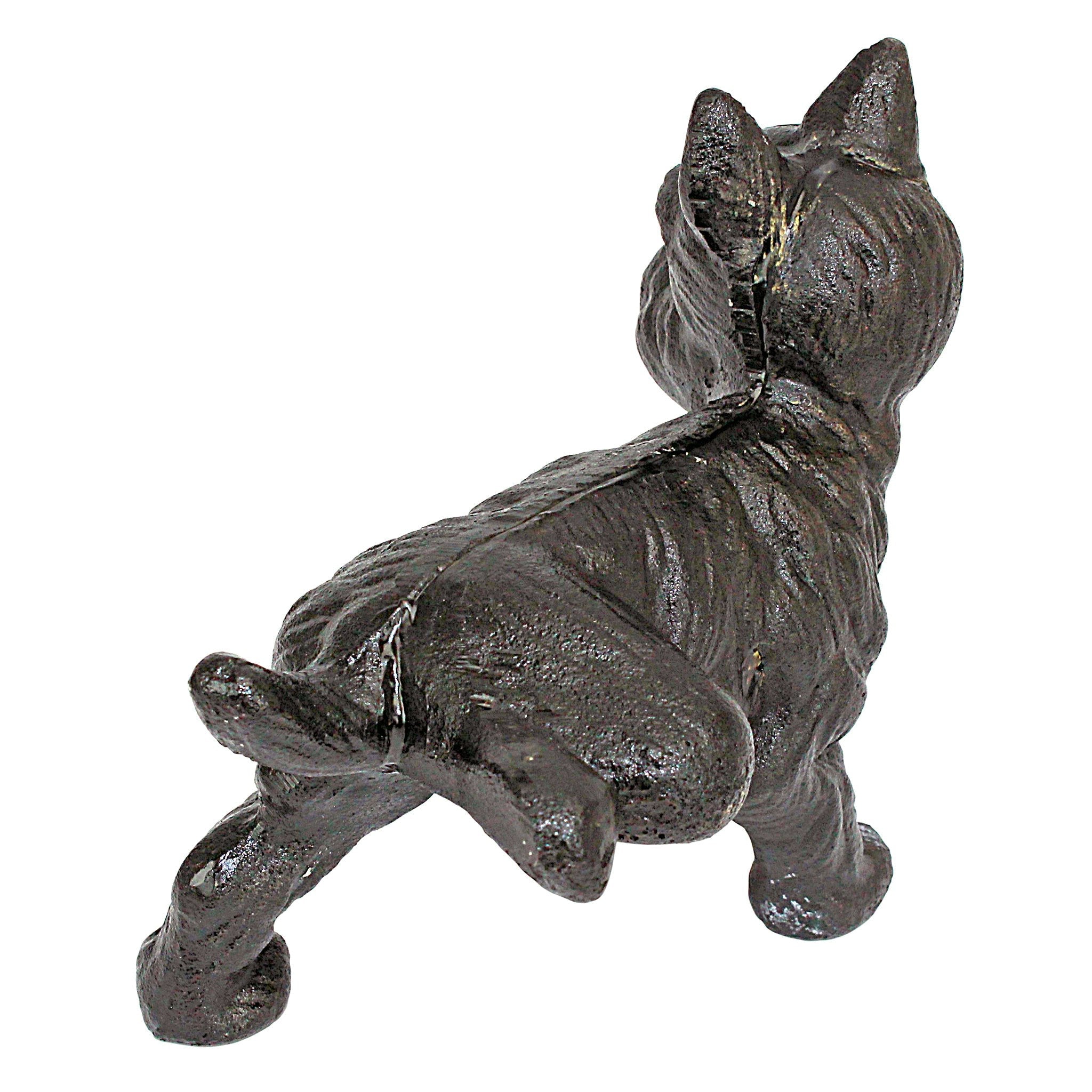 Naughty Peeing Scotty Dog Die-Cast Iron Bookend and Doorstop