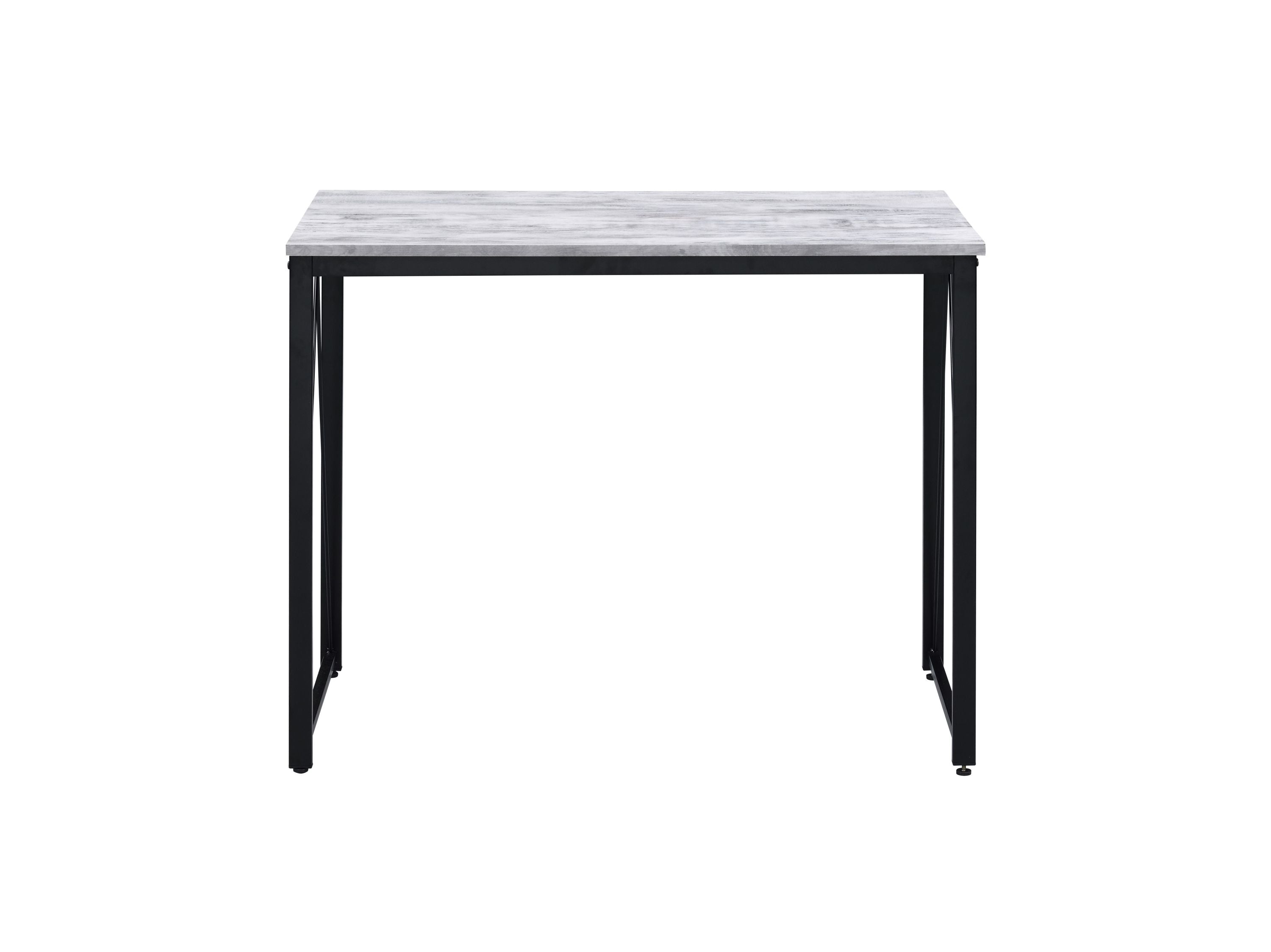 Zaidin Antique White& Black Finish Writing Desk