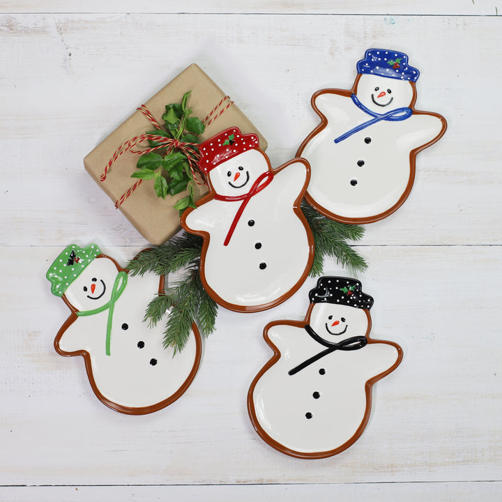 Winterfest Snowman 4 Piece Plate Set