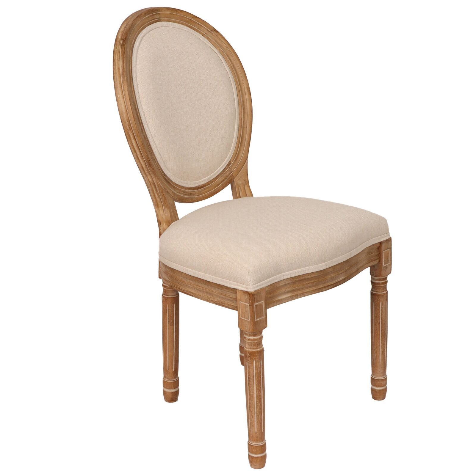 French Country Dining Chairs with Round Back Set of 2