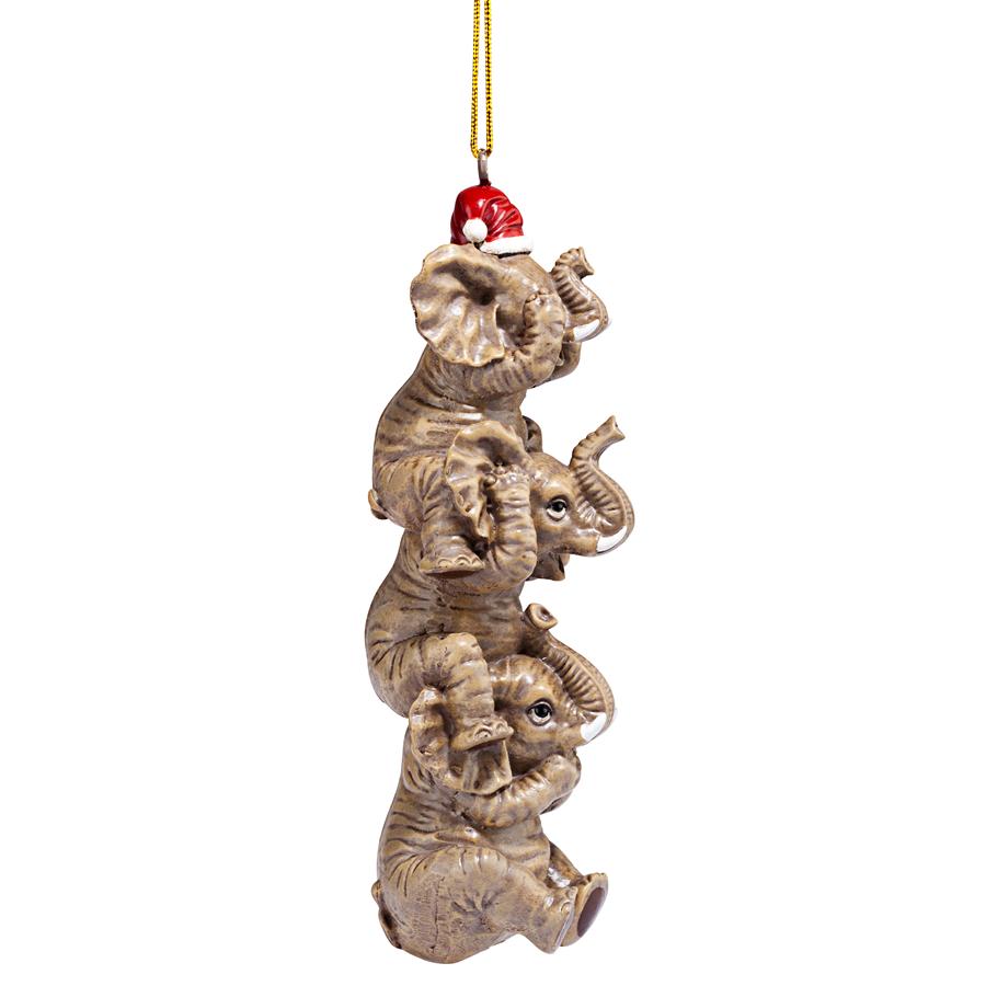 See, Speak, Hear No Evil Elephant Holiday Ornament