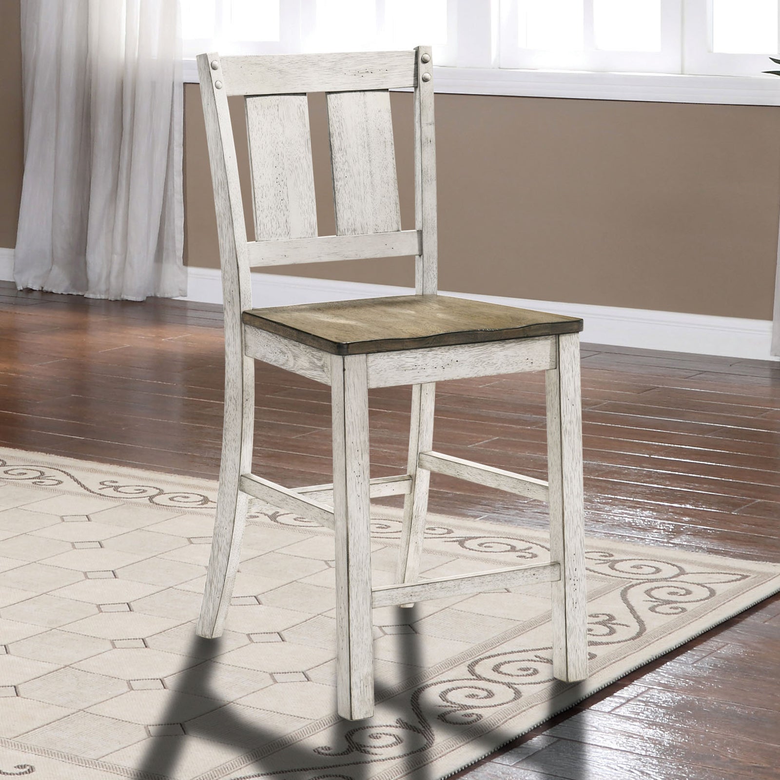 Counter-Height Dining Set with Round Pedestal Table