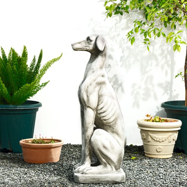 Sitting Dog Garden Statue