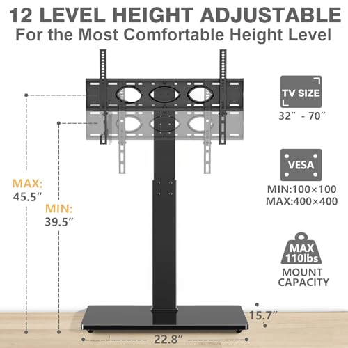 Universal Floor TV Stand Base with Height Adjustable