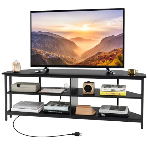 Corner TV Stand for TVs up to 65”