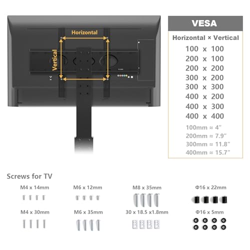 Universal Floor TV Stand Base with Height Adjustable