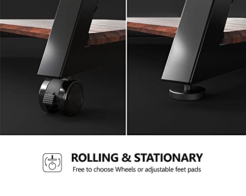 Floor TV Stand Rolling TV Cart for LCD/LED and Modern Living