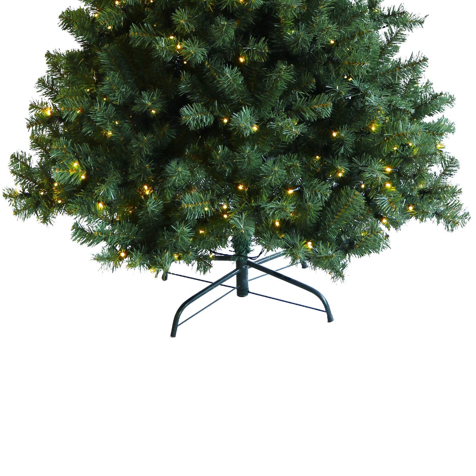 Pre-lit Christmas Tree 6ft Artificial Hinged Xmas Tree with  Foldable Stand