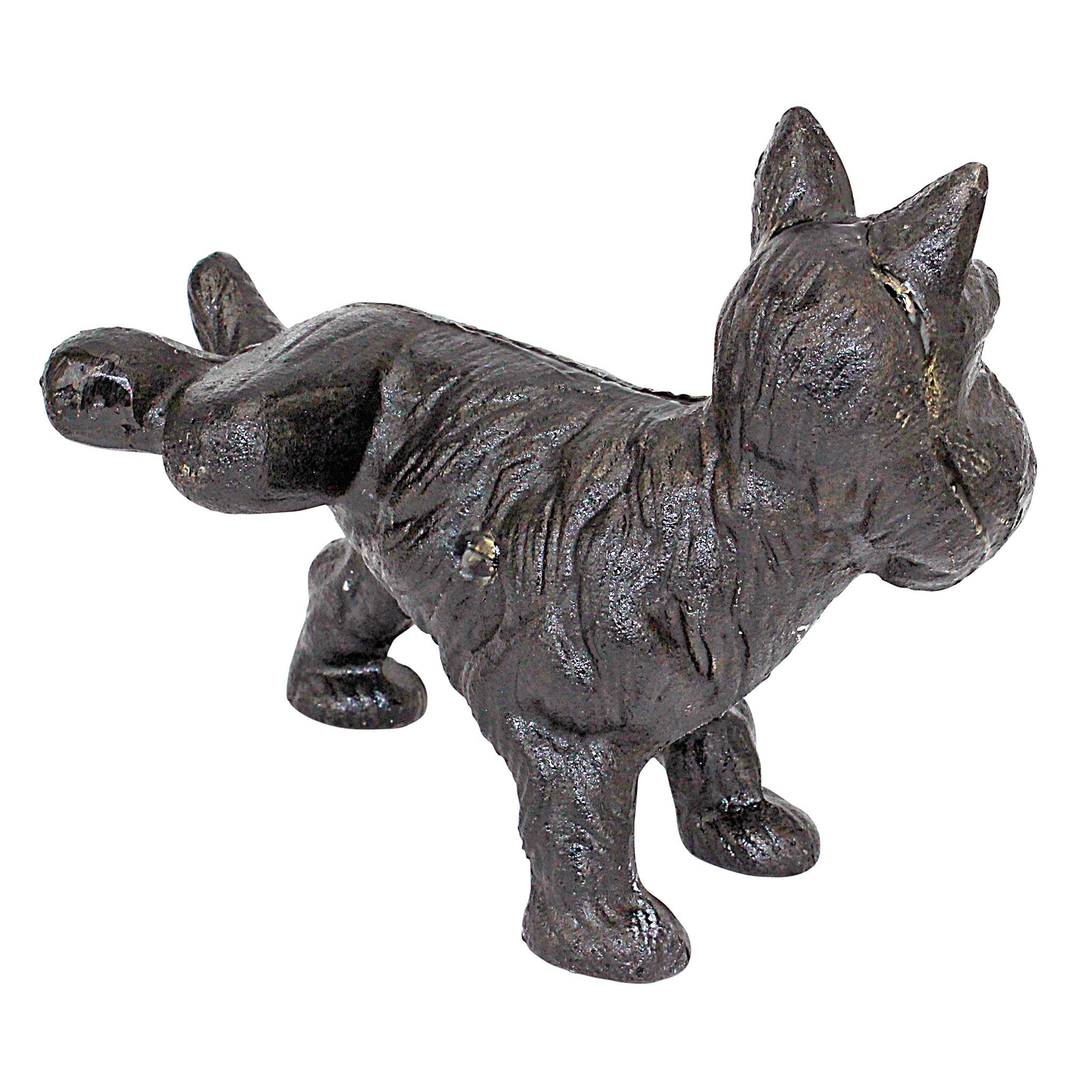 Naughty Peeing Scotty Dog Die-Cast Iron Bookend and Doorstop