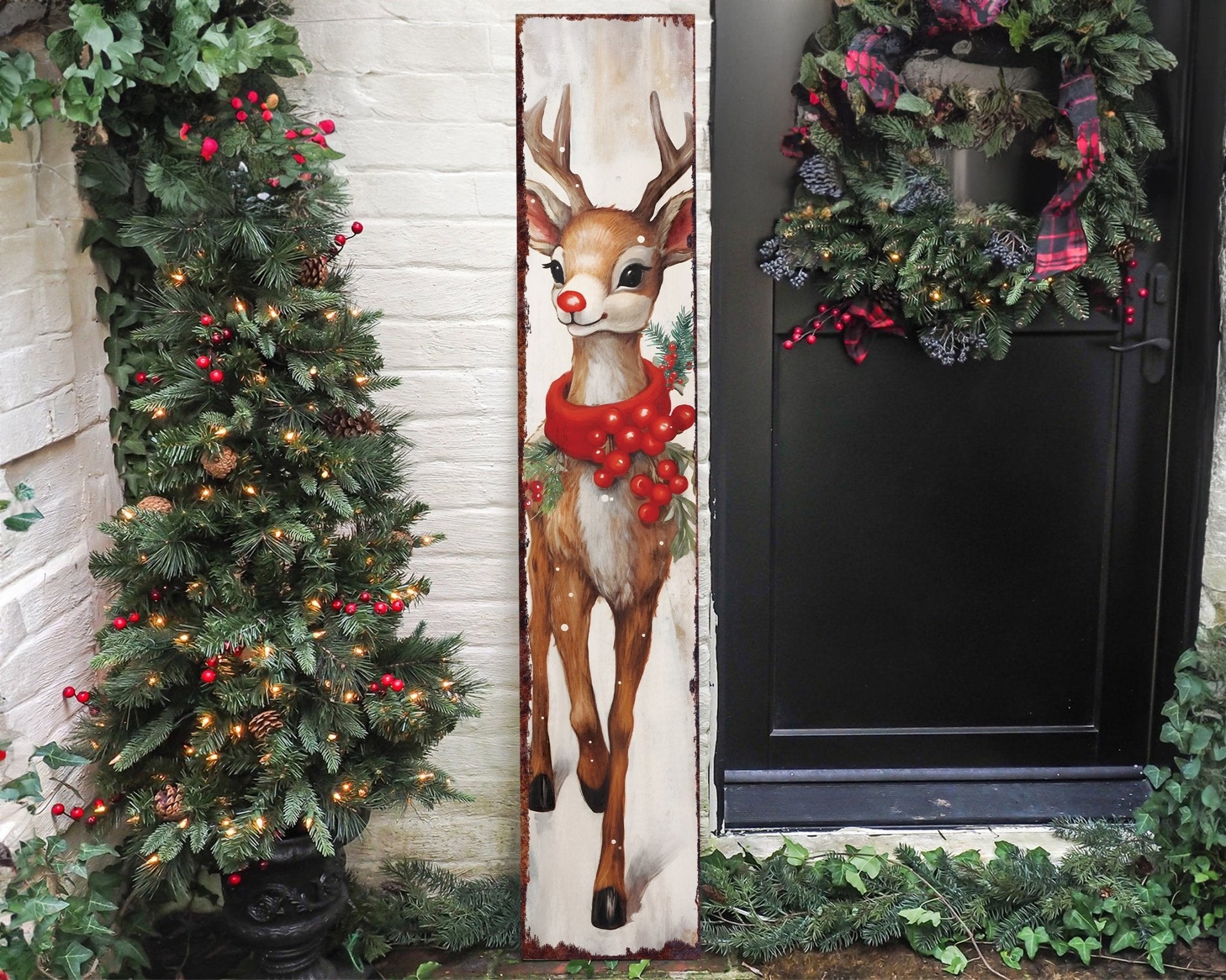 48in Rudolph Christmas Sign - Christmas Porch Decor