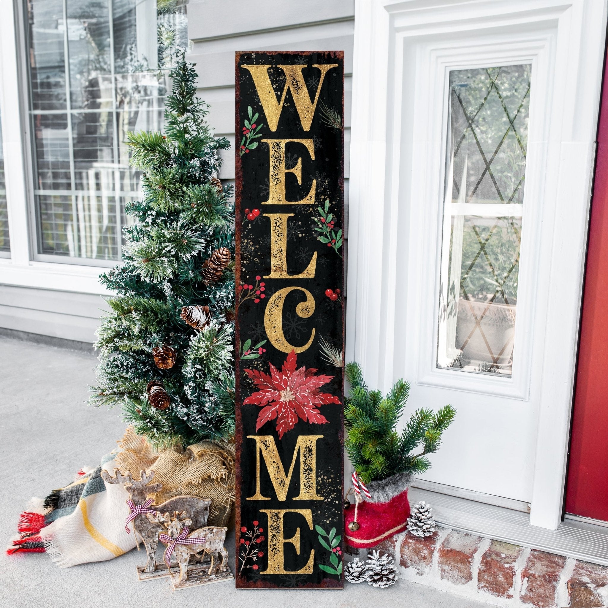 48in Welcome Christmas Porch Sign