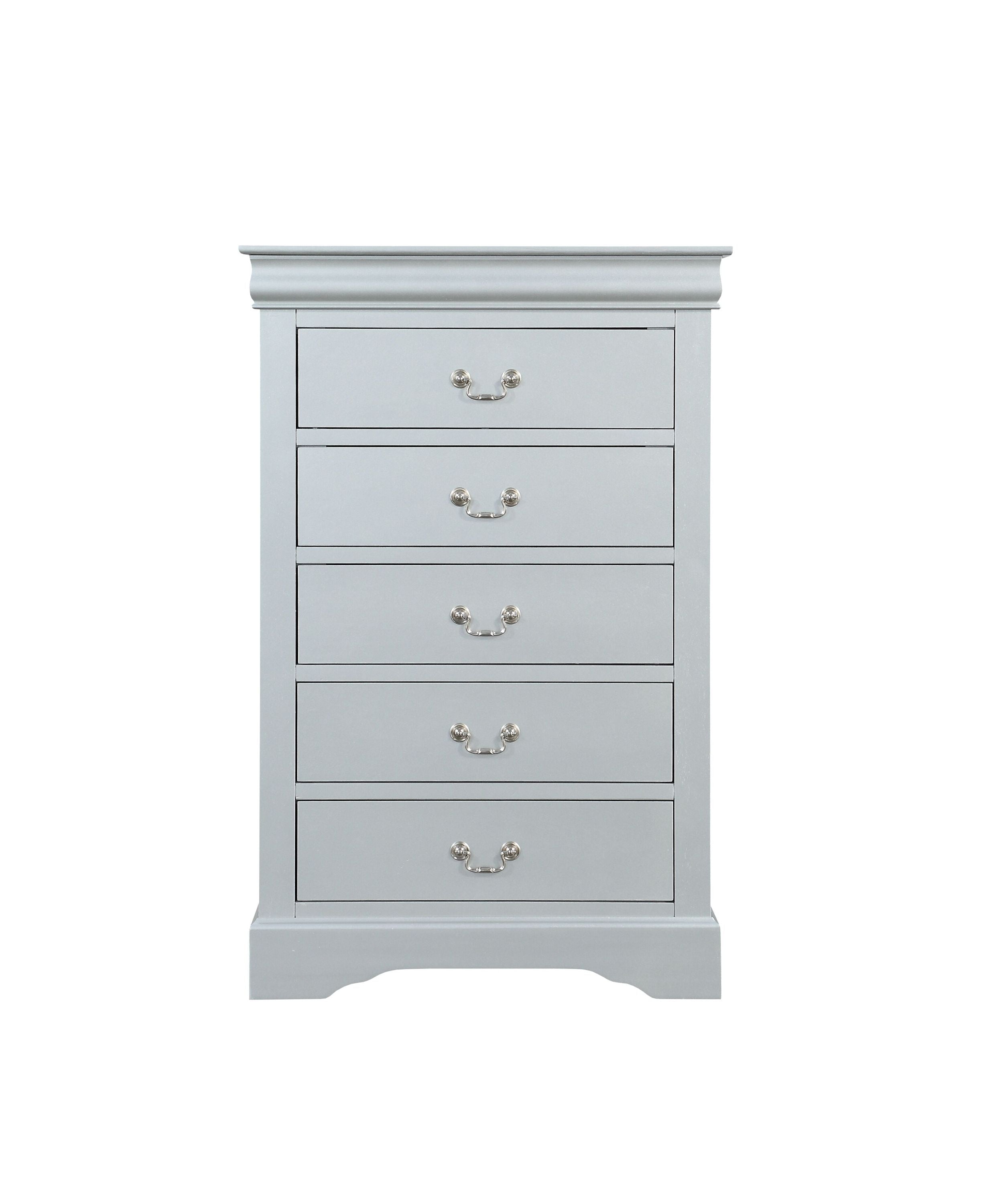 Louis Philippe Platinum Finish Chest