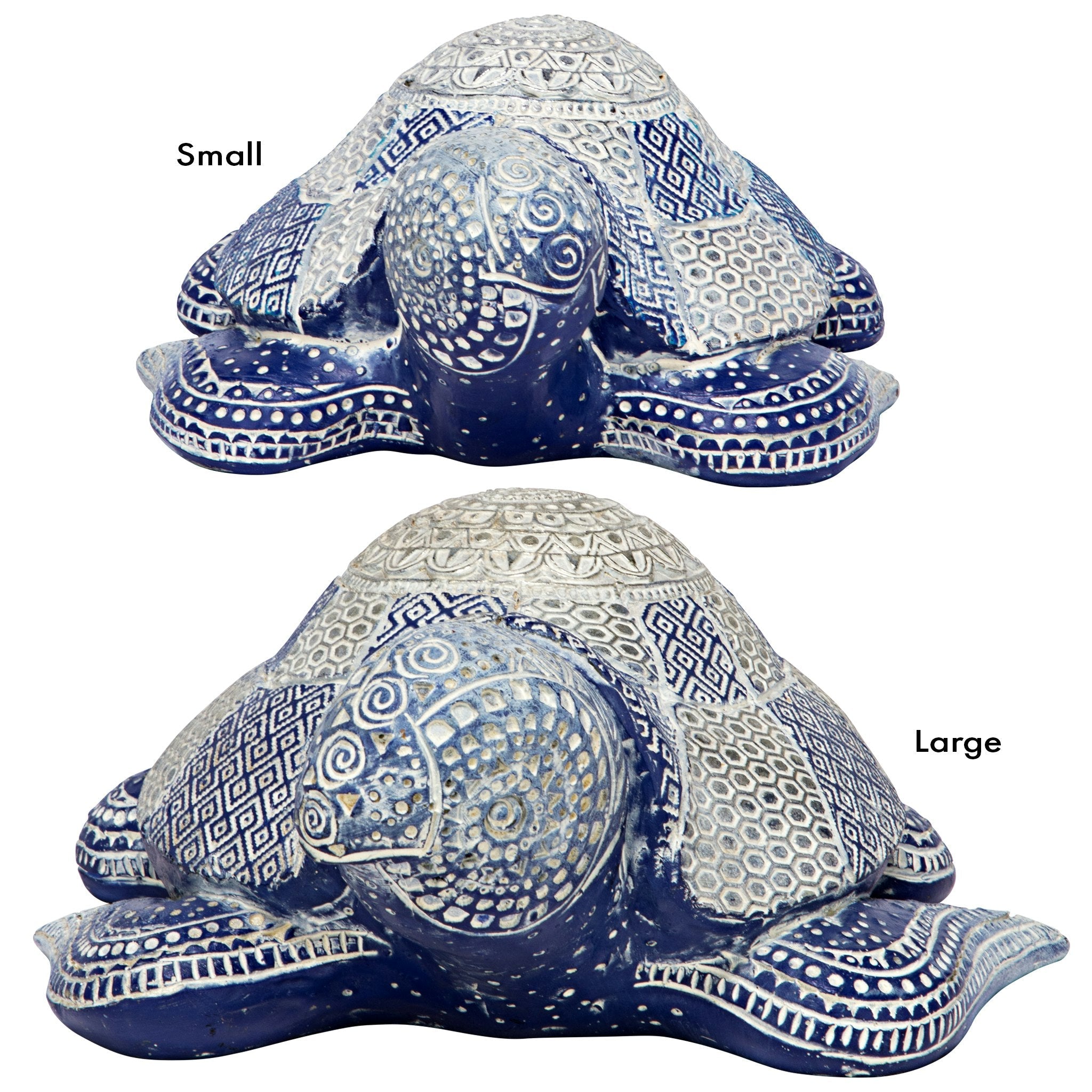 Peace and Harmony Blue Sea Turtle Statue Set