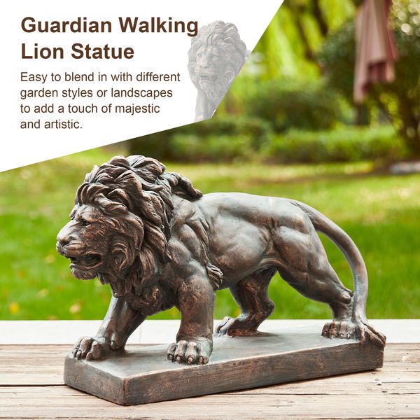 MGO Walking Lion Garden Statue