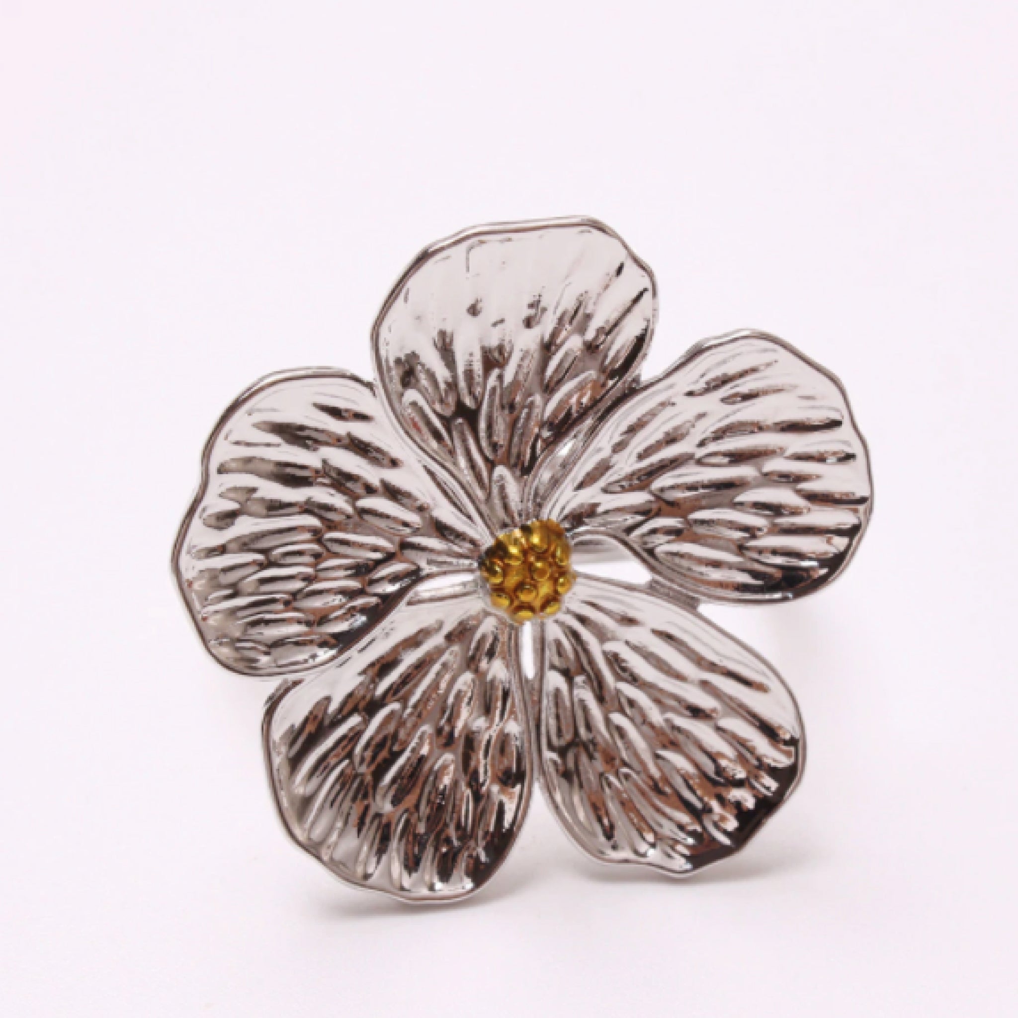 5 Leaf Flower Napkin Ring Set of 6