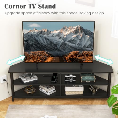 Corner TV Stand for TVs up to 65”