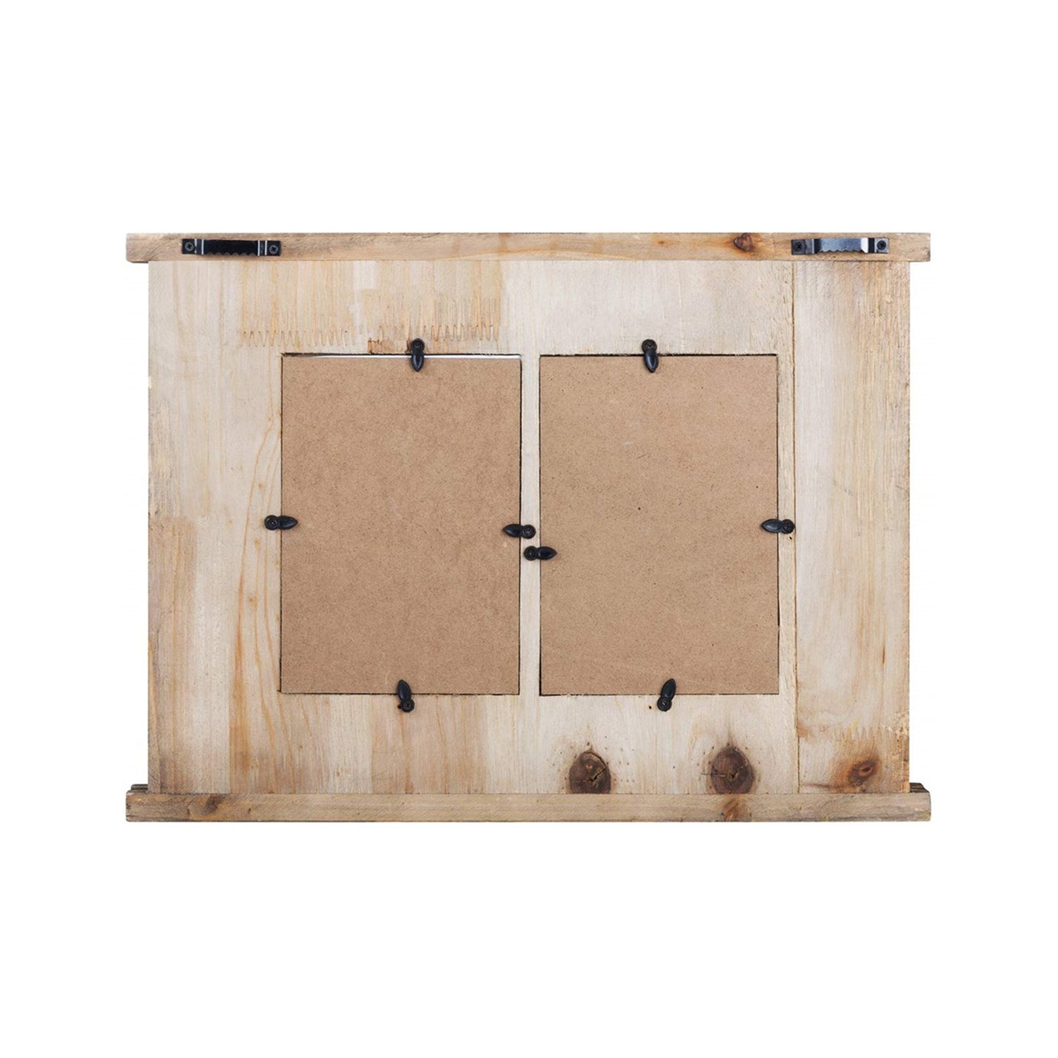 Multi Wood Barn Door Picture Frame, 2 Openings Photo Frame