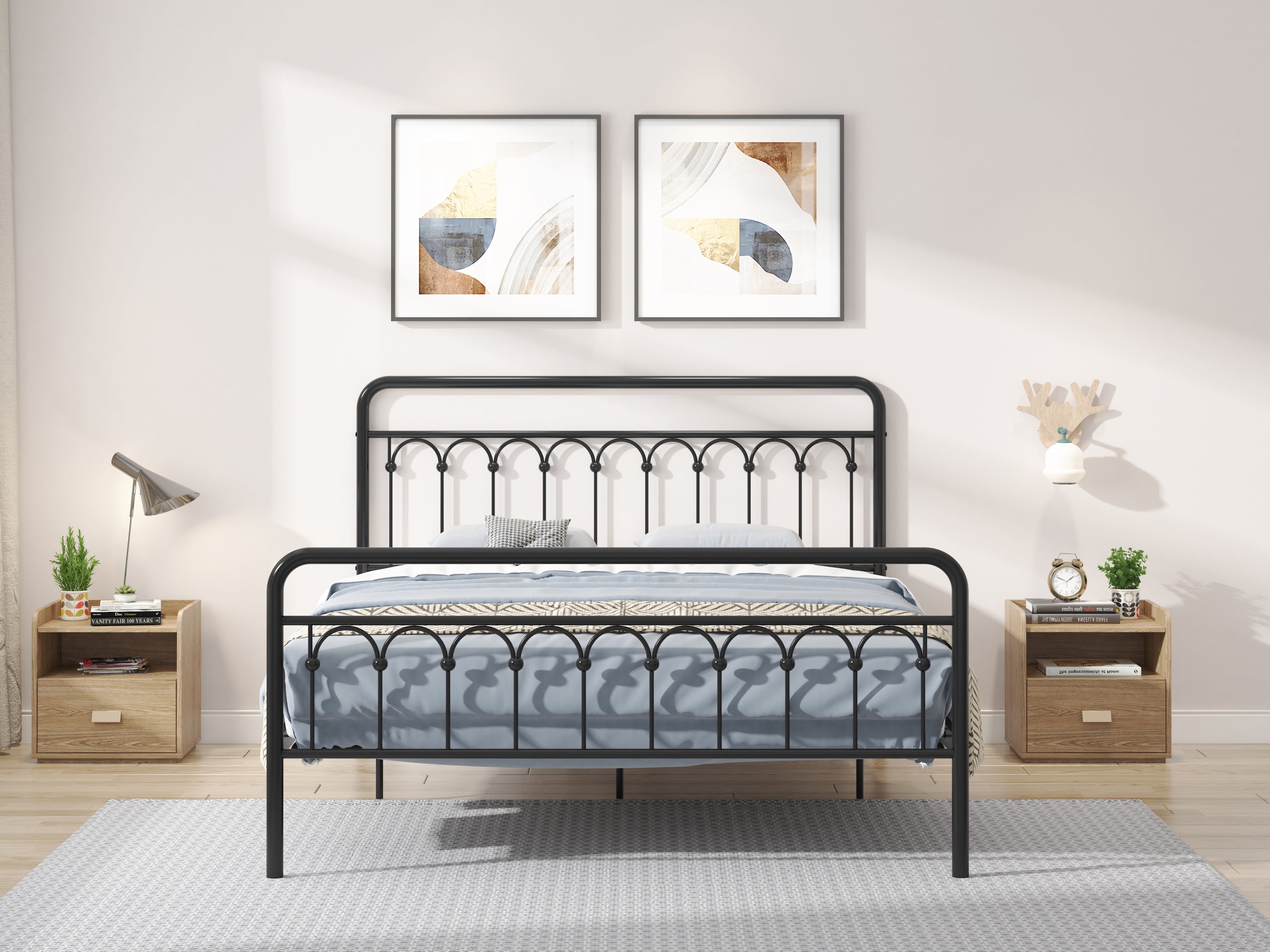 Tara Metal Bed Queen, Black