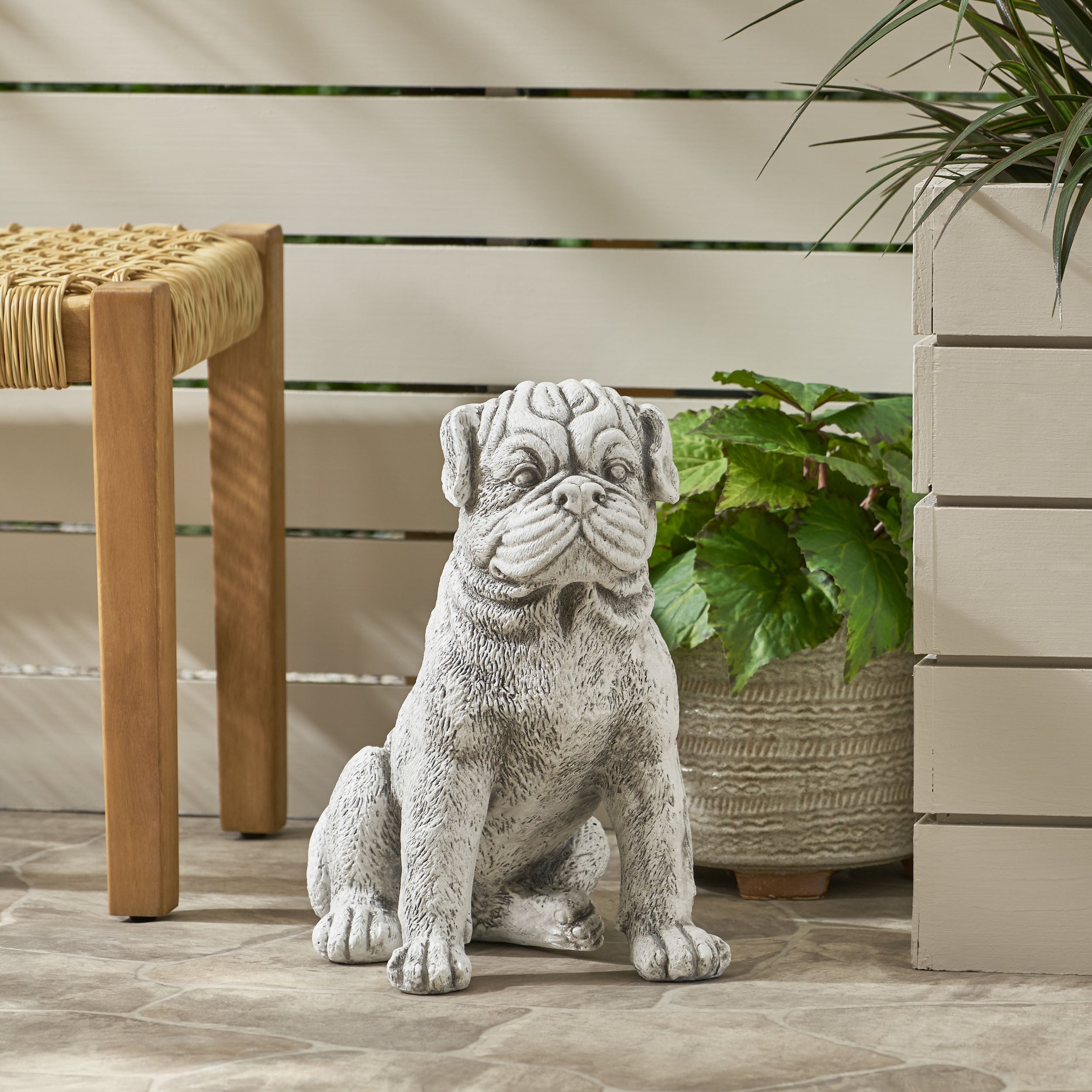 Dog Animals Weather Resistant Concrete Garden Statue