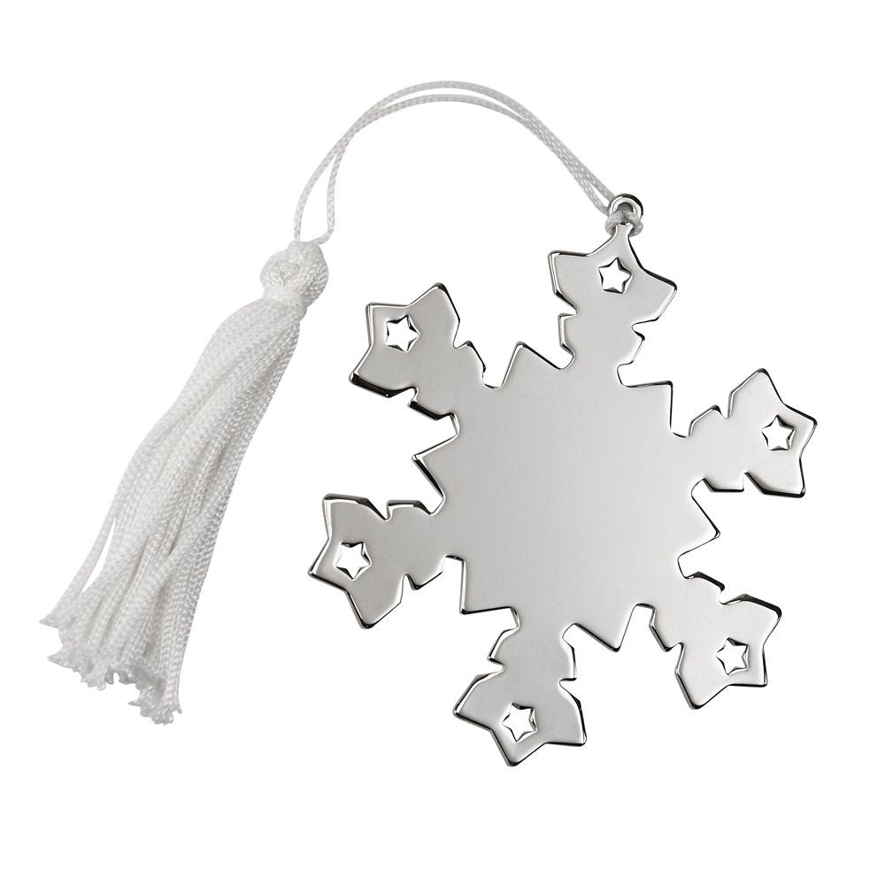 Snowflake Ornament with White Tassel