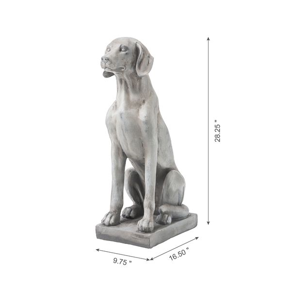 Sitting Labrador Dog Statue