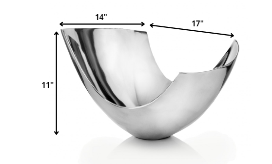 Silver Aluminum Centerpiece Bowl