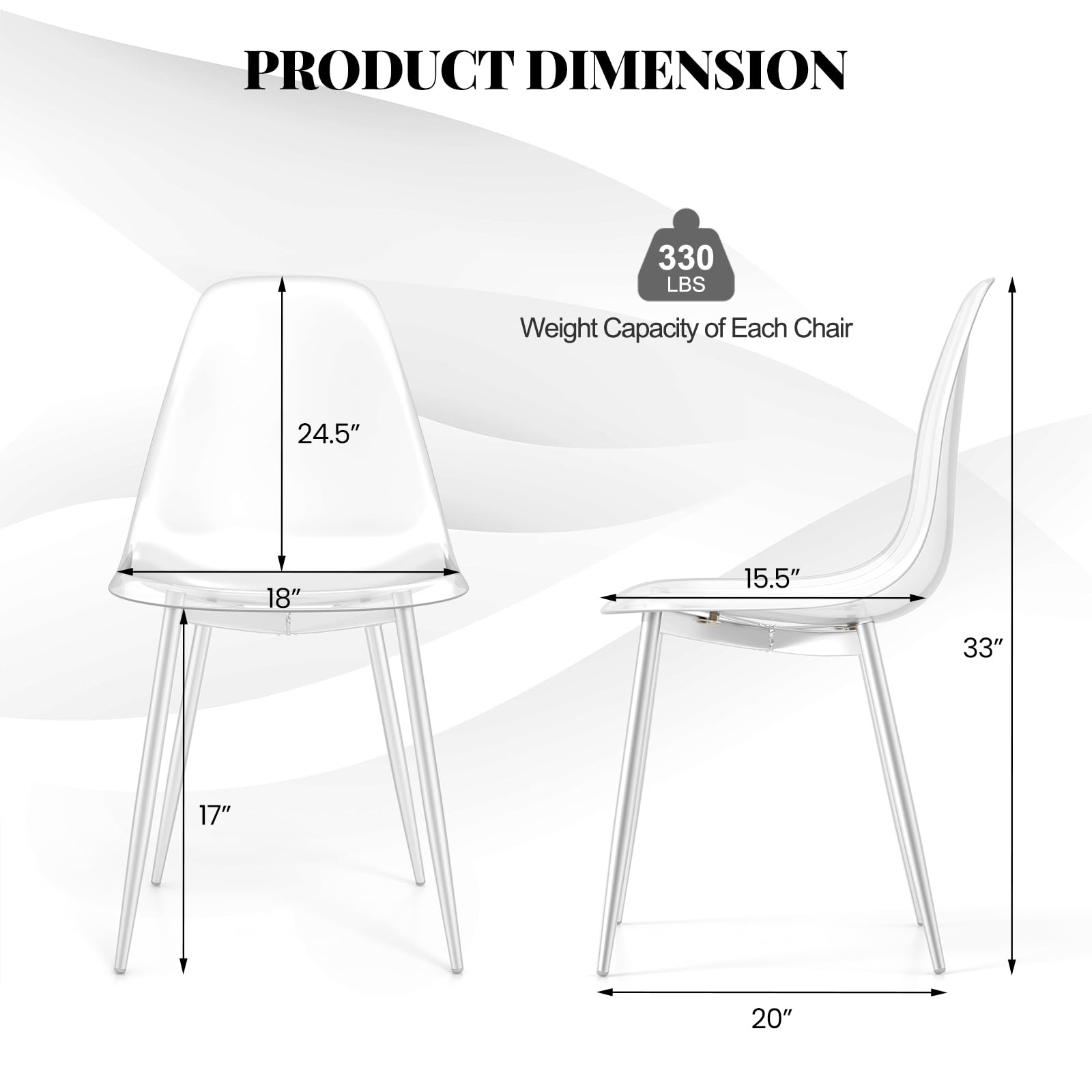 Sleek Glass Dining Set for 4