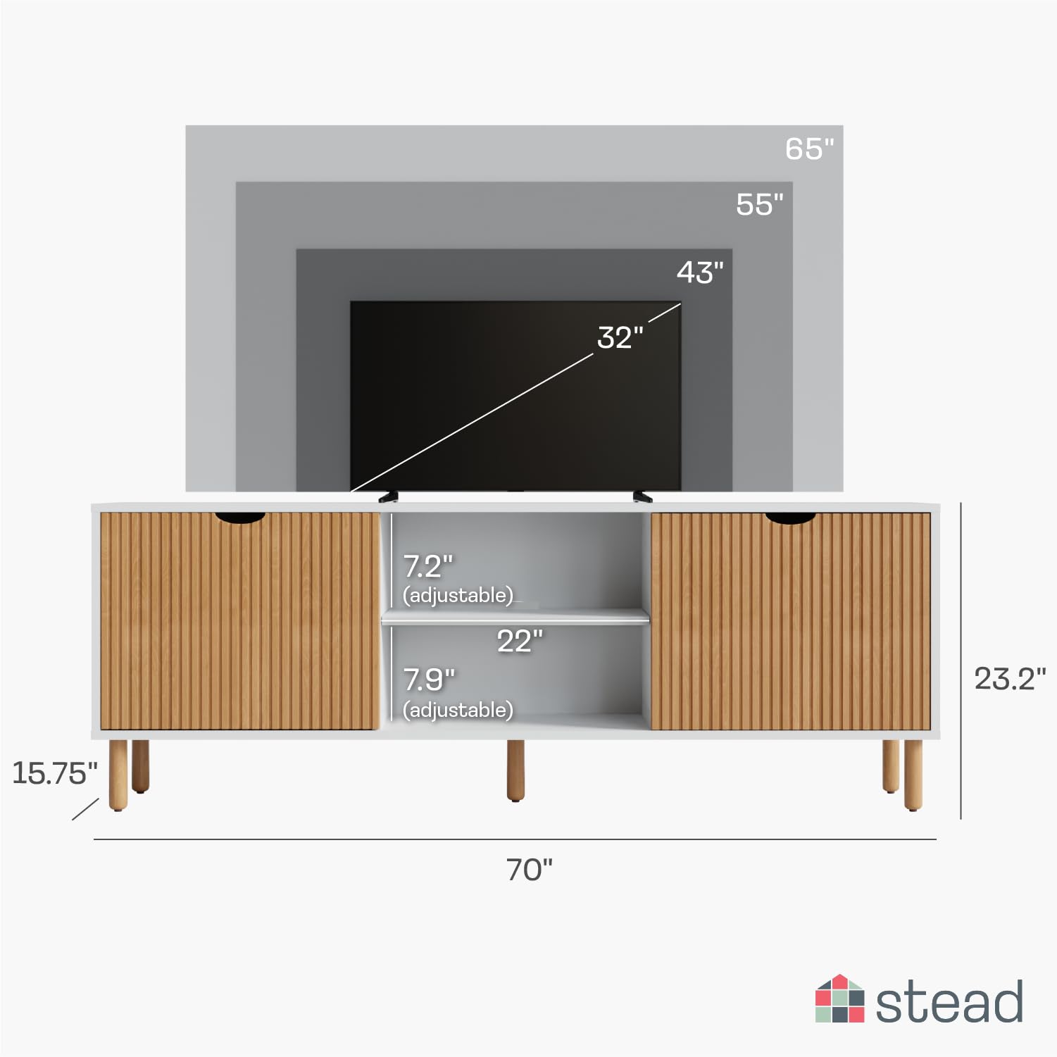 Natural Oak Corner TV Stand